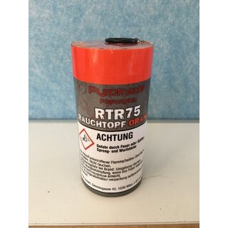 Rauchtopf Orange mit Reißzünder RTR75-O