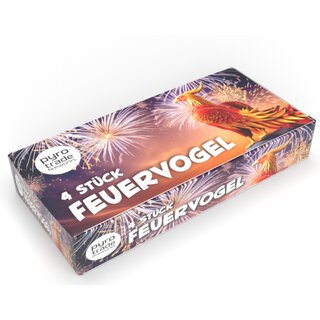 Feuervgel Mittel, 4er Pack